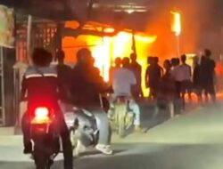 Bangunan Permanen Terbakar di Karang Sari Gunung Maligas