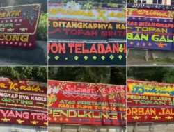 Medan Banjir Papan Bunga Dukung KPK: “Periksa Seluruh Proyek Topan Ginting!”